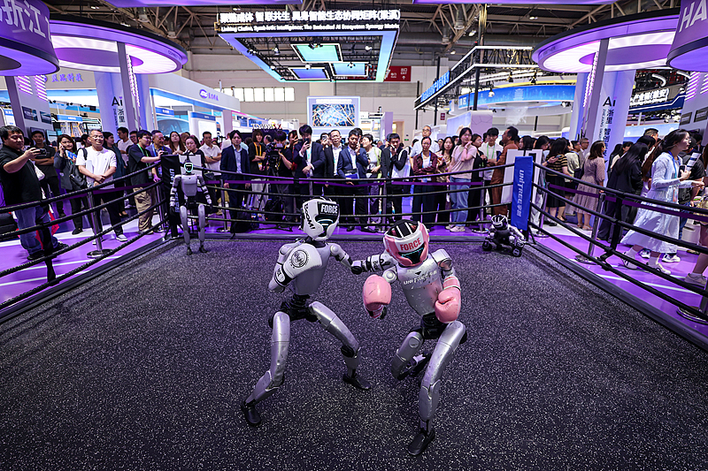 Robot combat performance at the 4th China International Supply Chain Expo,&nbsp;Beijing, China, June 22, 2026. /VCG