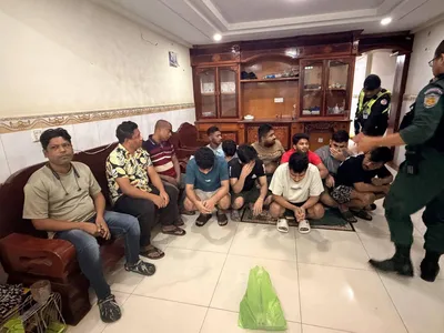 金边一住宅区被查，12名外籍人员涉诈骗被捕