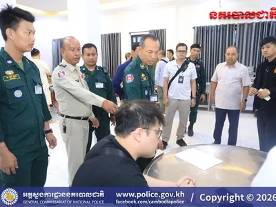 柬埔寨国家警察总署在波贝市捣毁一处电诈窝点