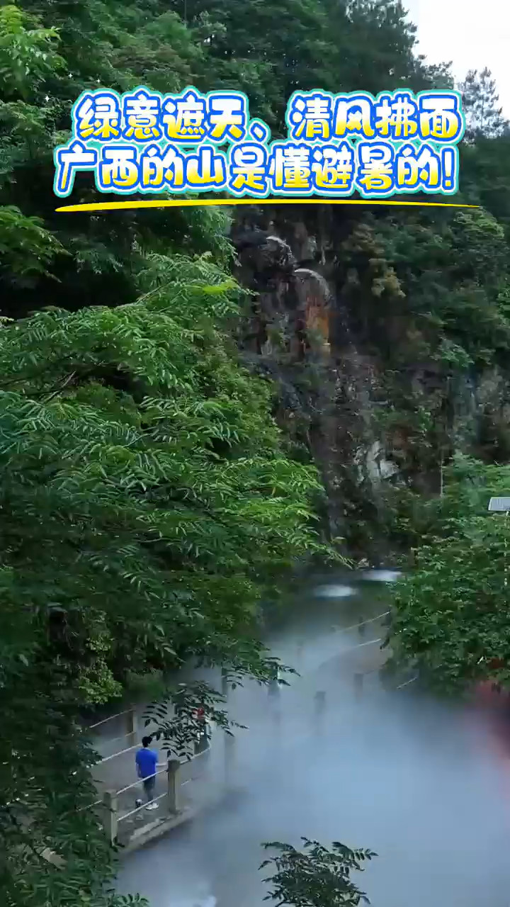 绿意遮天、清风拂面，广西的山是懂避暑的！