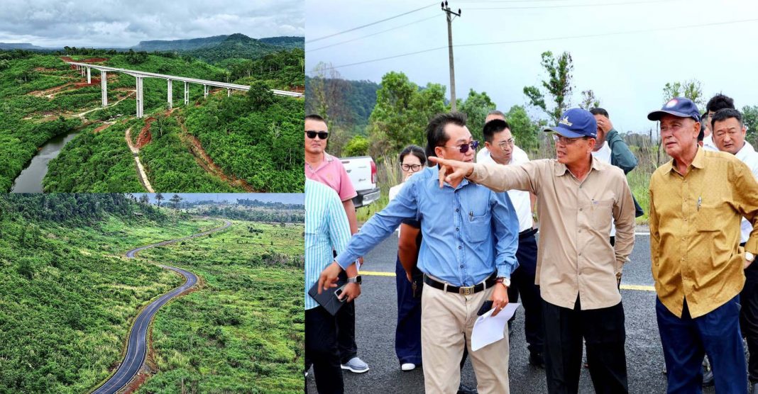 柬埔寨高官与中方联合视察10号公路项目