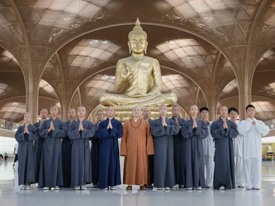 少林僧团抵达柬埔寨 将参加柬中综合武术节