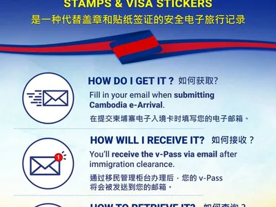 柬移民局：外国人可继续使用 v-Pass（访客通行证）系统！ 