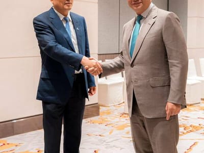 洪玛奈首相会见中国铝业集团董事长王石磊