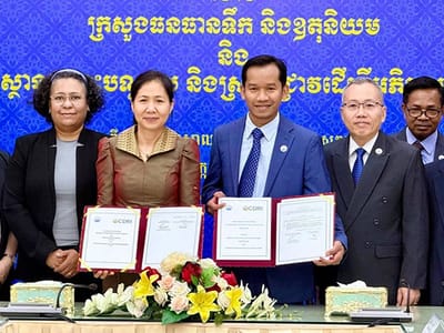 柬埔寨水源气象部与发展资源研究院签署合作备忘录 提升水资源管理水平
