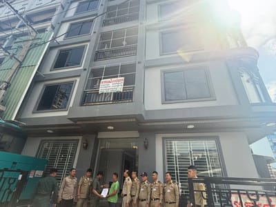 柬埔寨班迭棉吉省波贝市开展行政检查，发现一处涉嫌网络诈骗窝点