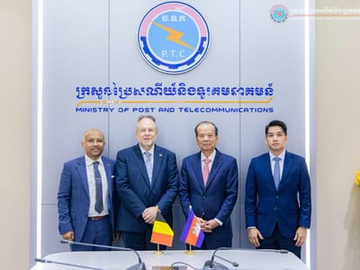 柬埔寨邮电部与比利时大使探讨数字技术人才培养合作