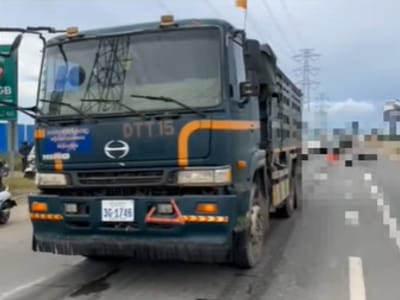 金边洪森大道一外卖骑手当场身亡