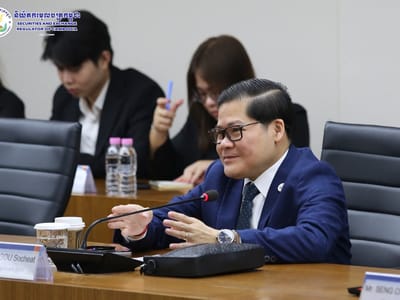 柬埔寨证券监管局局长苏速杰率团与韩国证券金融公司举行会议