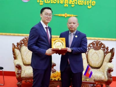 柴桢省省长与澳大利亚驻柬大使探讨深化合作与打击网络诈骗