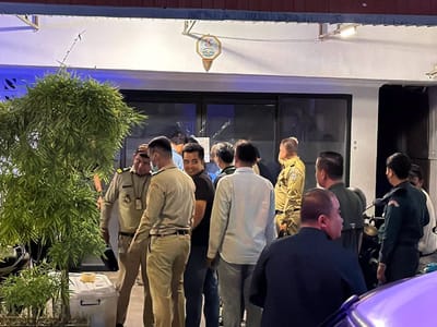 金边一家按摩店涉嫌提供性服务被查，多名男女被带走
