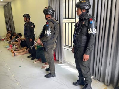 干拉省9名中国人涉嫌网络诈骗被捕，大量证物被查获