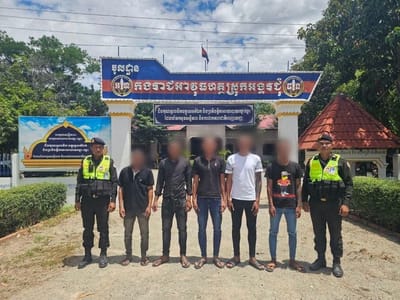 企图对店主施暴，暹粒省5名不良青年被捕！