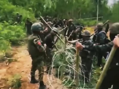 泰军继续部署铁丝网，与柬埔寨军队现场对峙！
