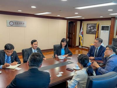 柬埔寨驻韩国大使会晤光云大学校方，商讨加强教育合作