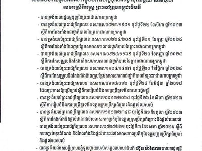 柬埔寨青年党主席及5名成员被免去最高咨询与建议理事会职务