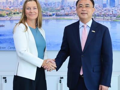陈丰明与美国驻柬使馆代表会谈，聚焦能源与投资合作