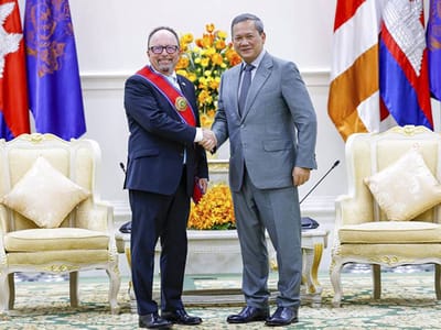 柬埔寨首相洪玛奈会见离任德国大使 双方强调继续深化合作伙伴关系