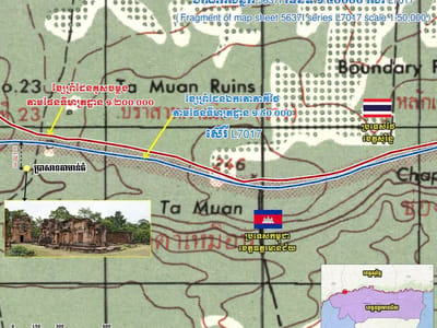 根据历史地图 Ta Muen Thom古寺确属柬埔寨领土