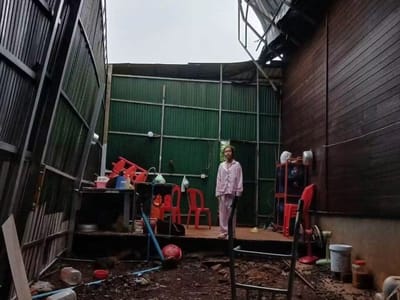 柬埔寨蒙多基里省遭暴雨洪水多地受灾