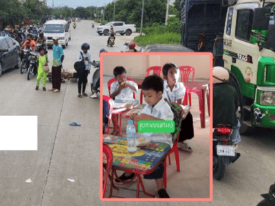 金边两兄弟骑摩托上学途中遇车祸，10岁男童不幸身亡