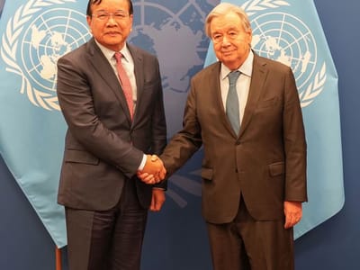 柬埔寨副首相巴速坤与联合国秘书长古特雷斯会晤，讨论柬泰边境局势