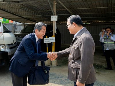 柬气象部长陪同日本参议院代表团考察金边西南灌溉系统项目