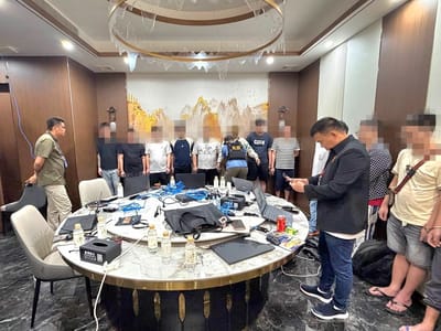 西港一餐厅暗藏电诈活动被突袭，18名外国人被捕！