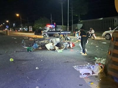 干拉省发生连环车祸，造成6人受伤！
