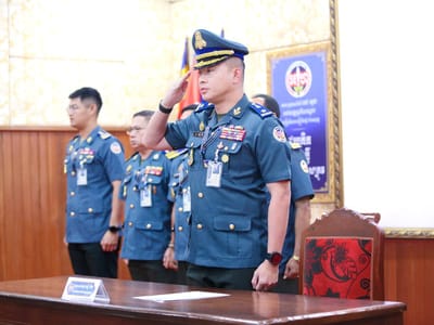 暹粒省宪兵庆祝国家宪兵成立33周年
