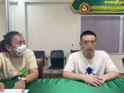 金边中国男子街头跪求回国事件 男子被警方查出吸毒