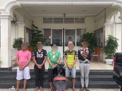 金边5名偷摩托车惯犯被捕！