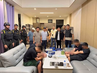 西港宪兵打击网络诈骗 4名中国男子被移送法办！