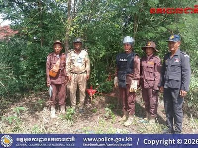 马德望省发现3枚战争遗留未爆炸弹