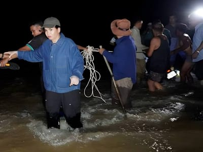 柬埔寨拜林省连日暴雨引发洪灾 省长慰问受灾民众