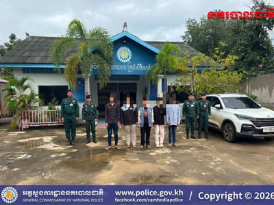 驱车从金边至卜迭棉芷省医院行凶，5名嫌犯被警方移送法办