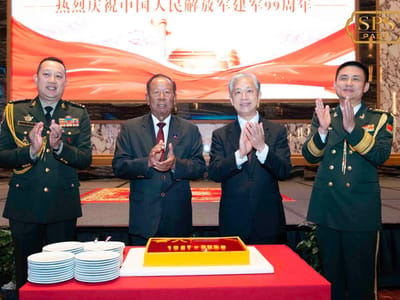 庆祝中国人民解放军建军99周年，汪文斌大使：中柬两军两国铁杆友谊牢不可破ិ
