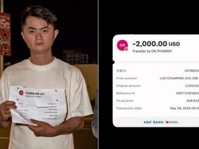误转2千美元遭拒还，中国男子网上求助引金边警长下令彻查