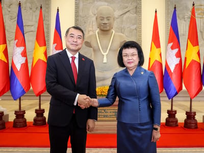 柬埔寨国会主支持柬越推动双边贸易额达200亿美元