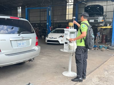 汽车喷漆异味遭市民投诉 金边一车行被勒令暂停喷漆作业