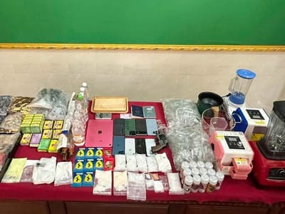 柬埔寨柴桢省警方破获毒品及非法持有武器案，逮捕3名嫌犯