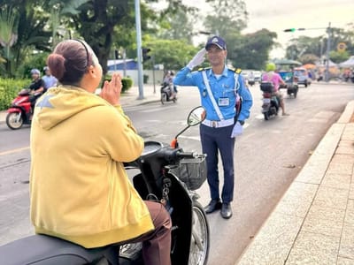 柬埔寨暹粒省严查交通违规，违规者将被扣车并接受强制教育
