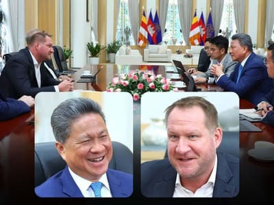 孙占托与美国商会会面 推进柬美商务早餐会筹备