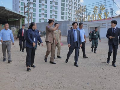 韩国驻柬埔寨大使视察巴域边境前电诈园区！