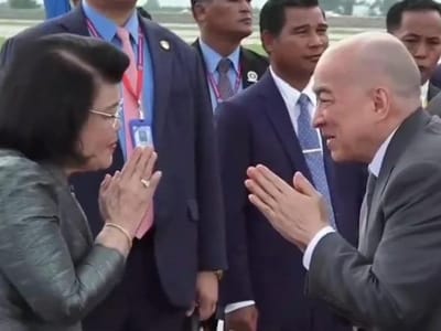 柬埔寨国王及国母圆满结束中国体检回国