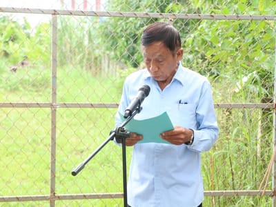 柬埔寨磅通省当谷县举行480米钢筋混凝土道路开工仪式