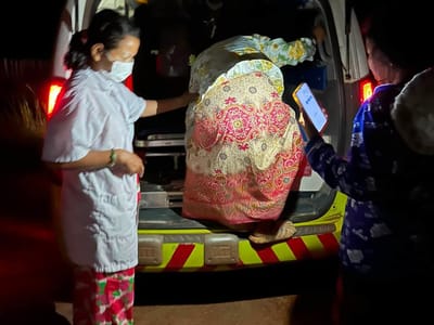 柏威夏省医护人员救助一名在救护车上分娩的产妇