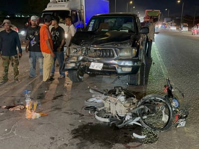 金边4号公路发生严重车祸，致1死1重伤