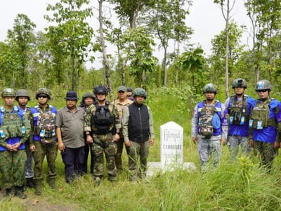 东盟观察员实地考察柬泰边境，见证柬方和平立场