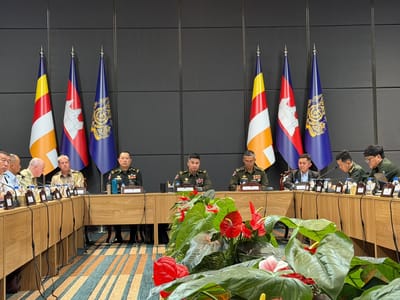 柬埔寨国防部向外国驻柬武官通报柬泰边境局势